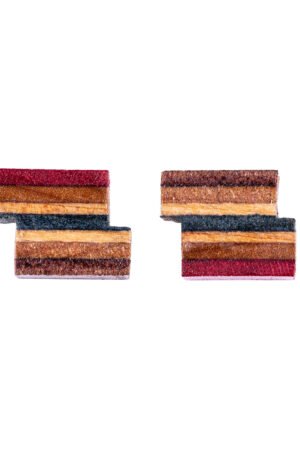 Zig Recycled Skateboard Stud Earrings