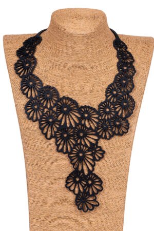 Daisy Statement Inner Tube Necklace by Paguro Upcycle