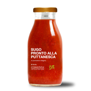 Sugo pronto di pomodoro ciliegino alla puttanesca bio 250g