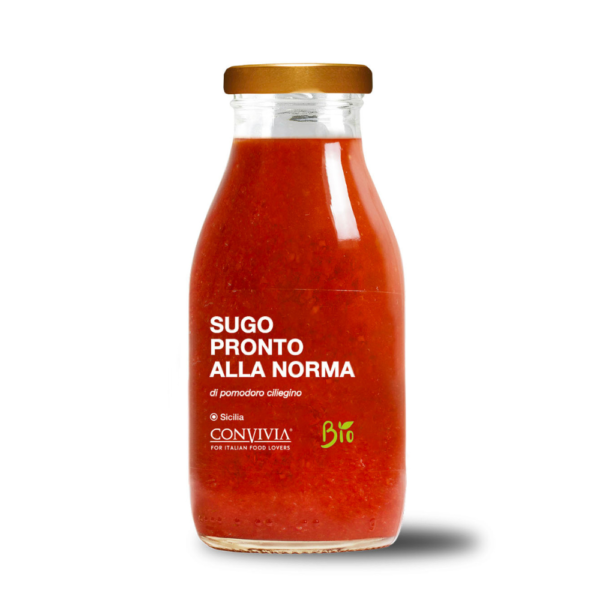 Sugo pronto di pomodoro ciliegino alla norma bio 250g