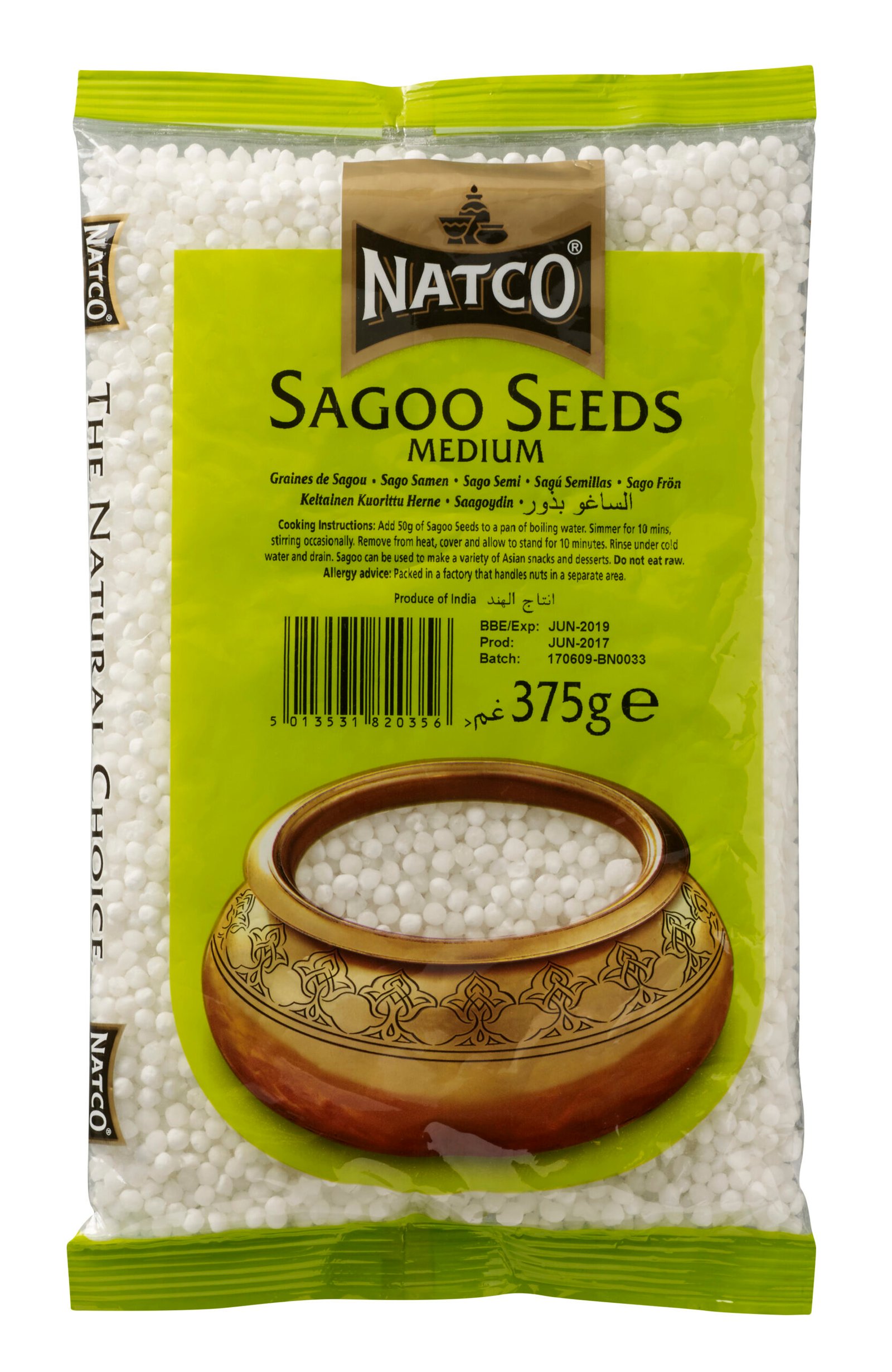 Natco Sagoo Seeds - Medium 20X375G