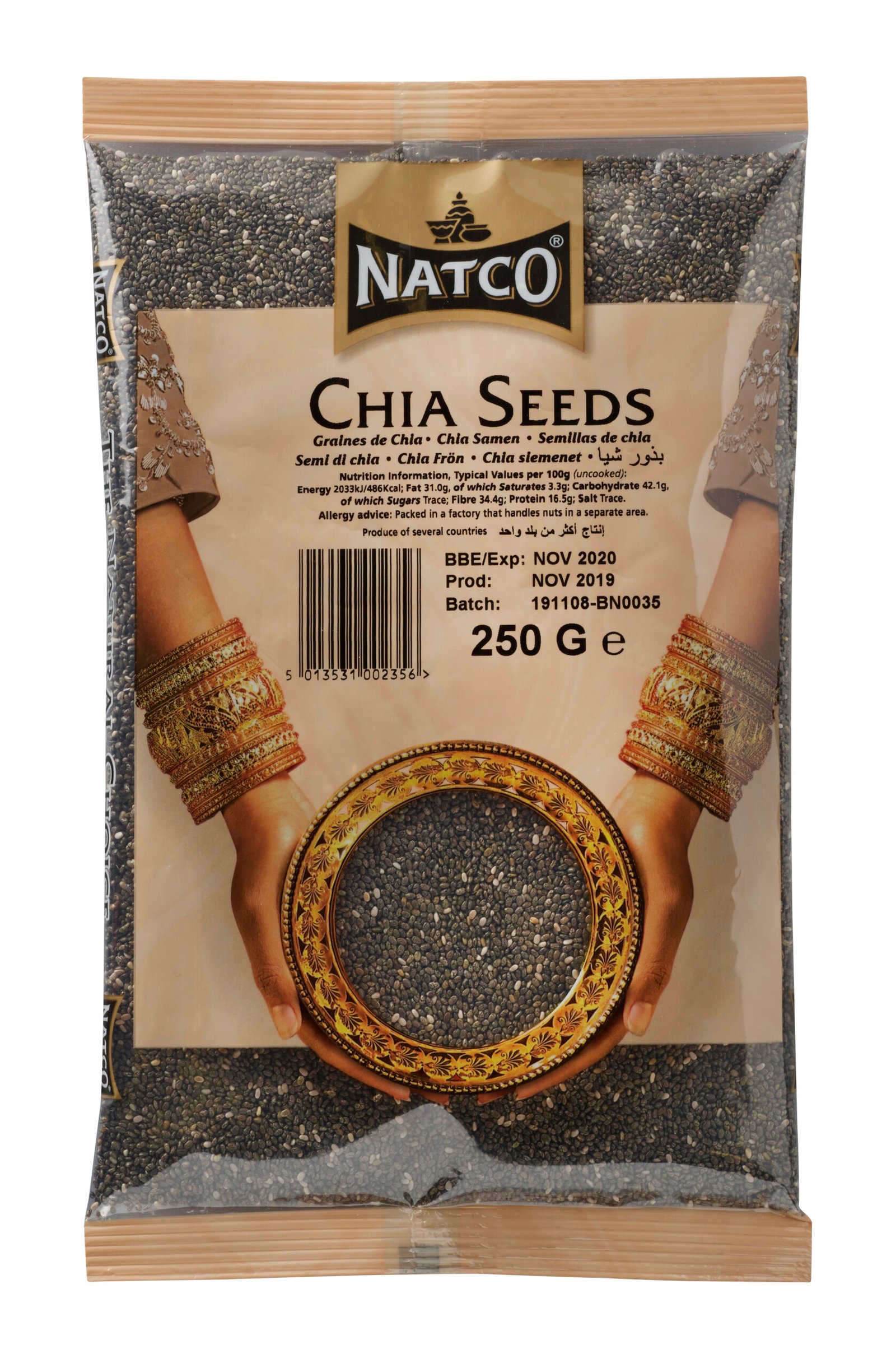 Natco Chia Seeds Black 6X250g