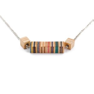 Recta Recycled Skateboard Necklace by Paguro Upcycle