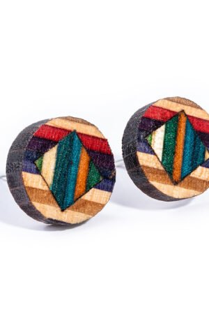 Roundmix Recycled Skateboard Stud Earrings by Paguro Upcycle