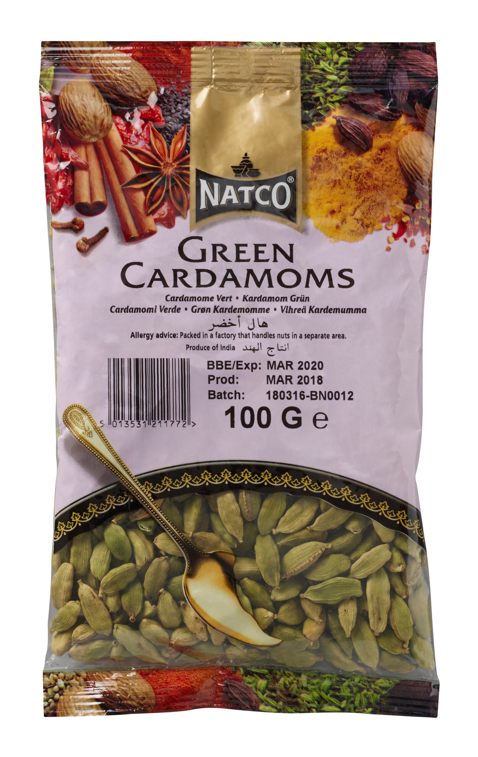 Natco Cardamom Green 20X100G