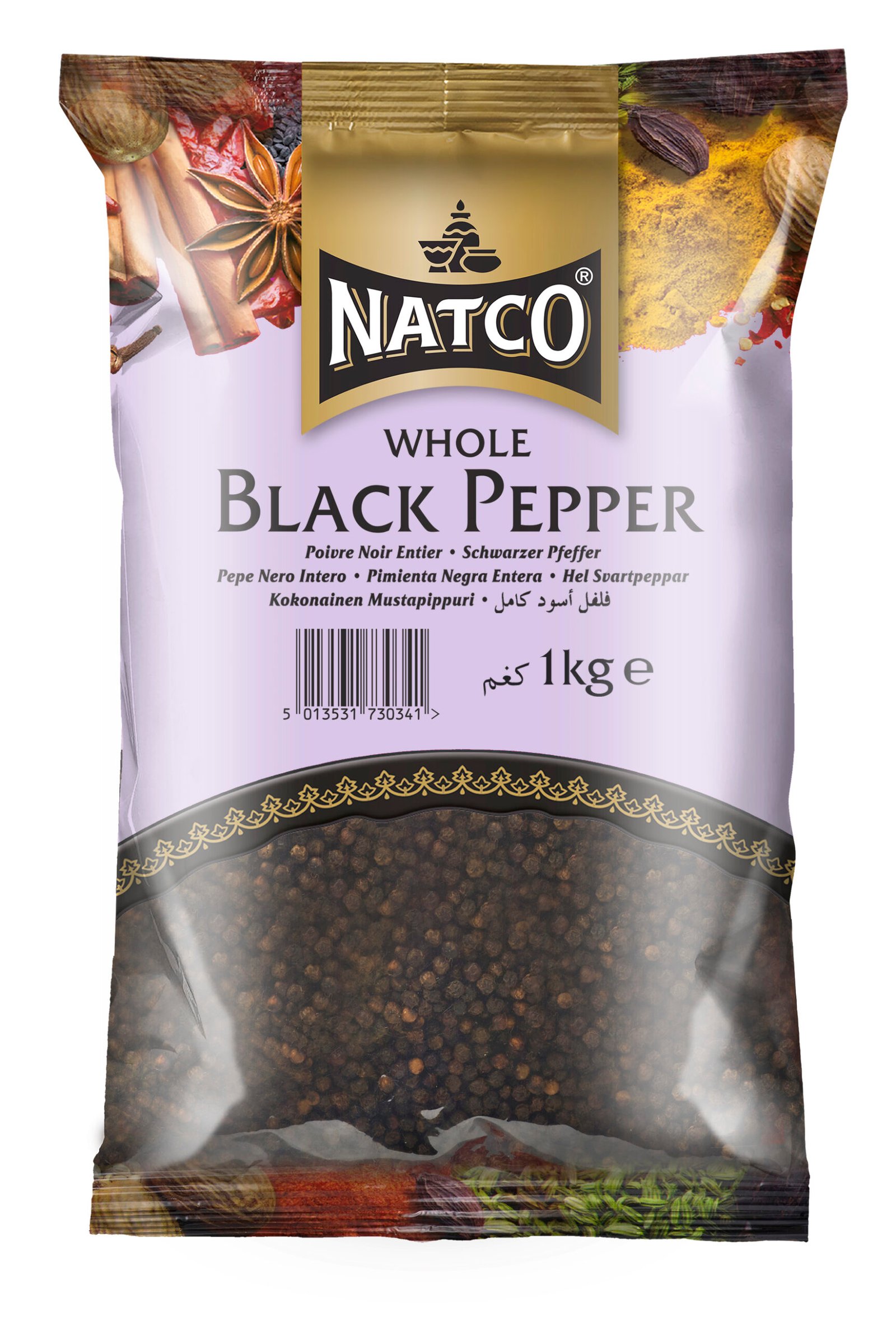 Natco Black Pepper Whole 6X1KG