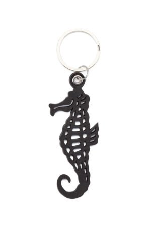 Seahorse Recycled Rubber Vegan Keyring by Paguro Upcycle