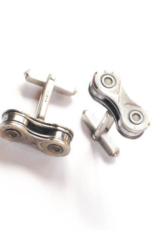 Recycled Bicycle Chain Cufflinks (3 Colours Available) by Paguro Upcycle