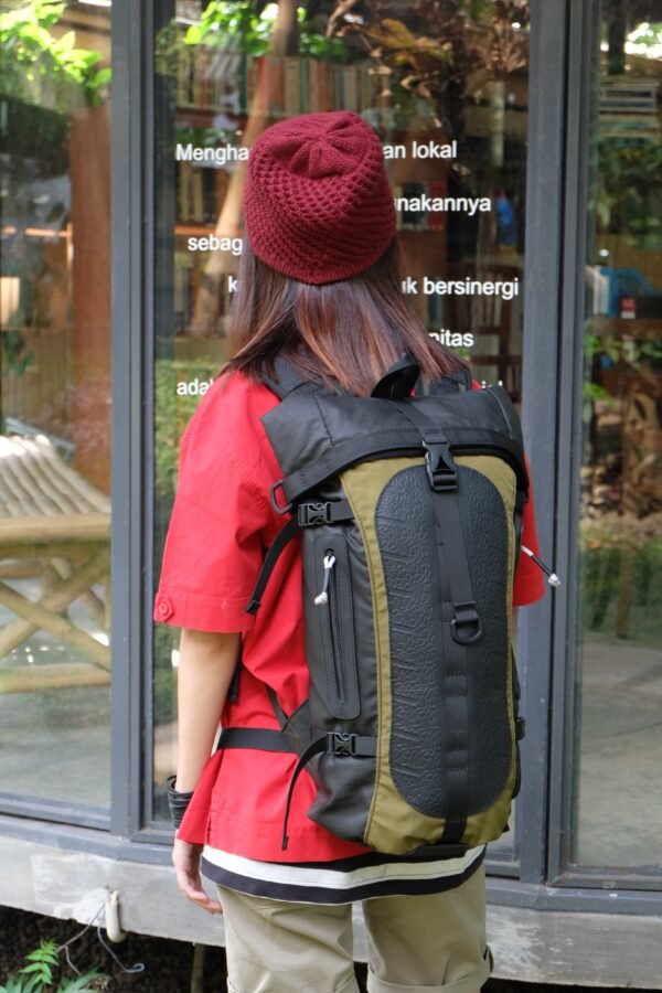 Soldier Waterproof Vegan Backpack with Laptop Compartment by Paguro Upcycle