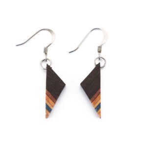 Soni Handmade Skateboard Wooden Earrings by Paguro Upcycle