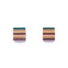 Square Recycled Skateboard Wood Stud Earrings by Paguro Upcycle