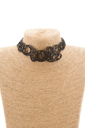 Stellar Geometric Rubber Choker Necklace