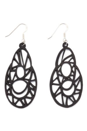 Stellar Recycle Rubber Teardrop Earrings by Paguro Upcycle