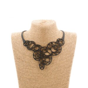 Stellar Astronomy Geometric Rubber Necklace by Paguro Upcycle