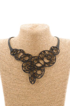 Stellar Astronomy Geometric Rubber Necklace by Paguro Upcycle