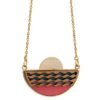 Sunset Recycled Wood Gold Necklace