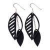 Sweet Cherry Double Leaf Earrings by Paguro Upcycle