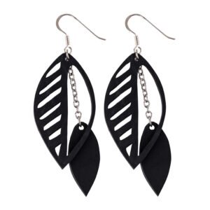 Sweet Cherry Double Leaf Earrings by Paguro Upcycle