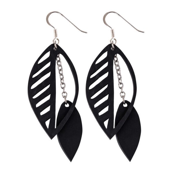 Sweet Cherry Double Leaf Earrings by Paguro Upcycle