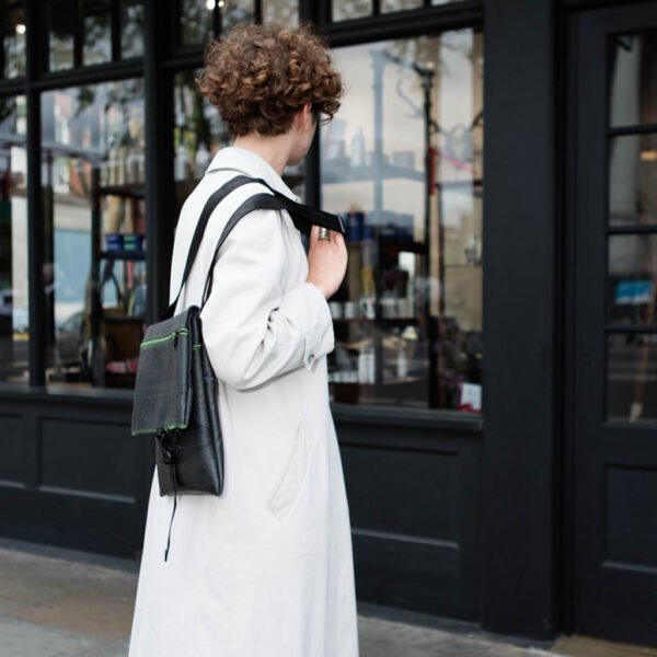 Jen Foldover Recycled Rubber Vegan Crossbody Bag (6 Colours Available) by Paguro Upcycle