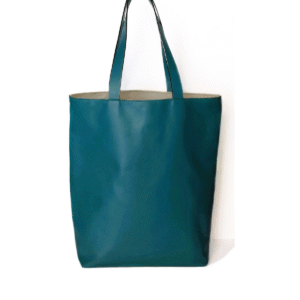 Bolso al hombro extra-grande, estilo Shopper, de napa vegetal de cordero TRIBECA XL color Blue Smoke