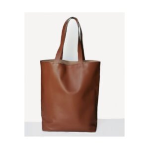 Bolso al hombro extra-grande, estilo Shopper, de napa vegetal de cordero TRIBECA XL color Cuero