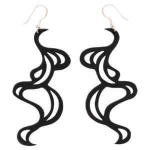 Tamara Statement Art Deco Rubber Earrings