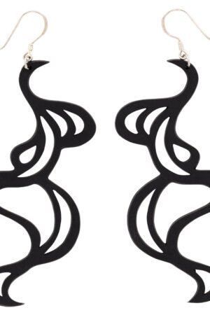 Tamara Statement Art Deco Rubber Geometric Earrings