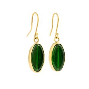 Tena Recycled Glass & Brass Earrings