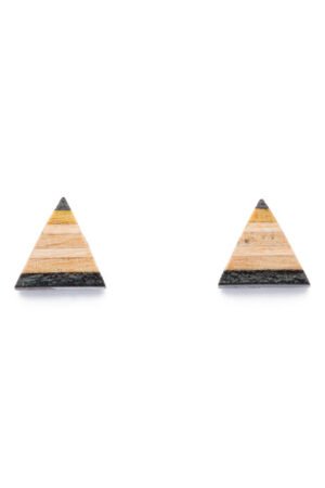 Triangle Recycled Skateboard Stud Earrings by Paguro Upcycle