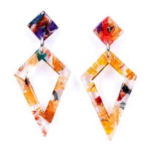 Trixie Elegant Statement Resin Earrings by Paguro Upcycle