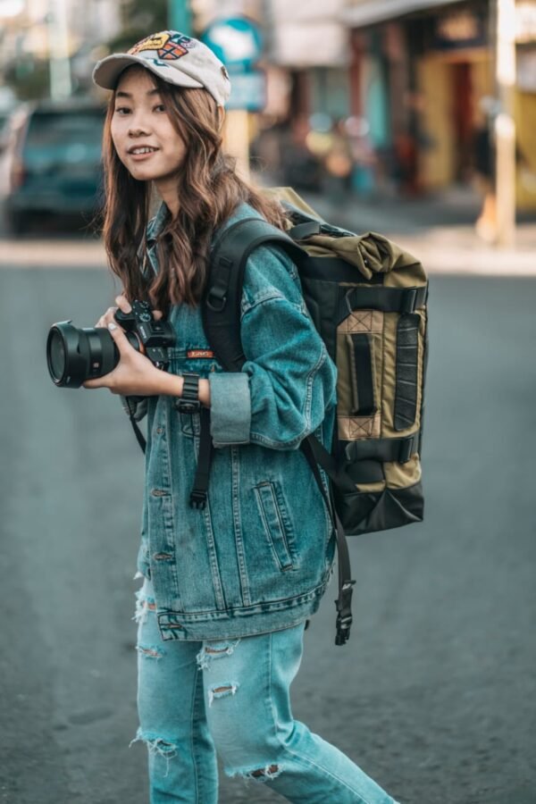 Waterproof Roll Top Vegan Backpack by Paguro Upcycle