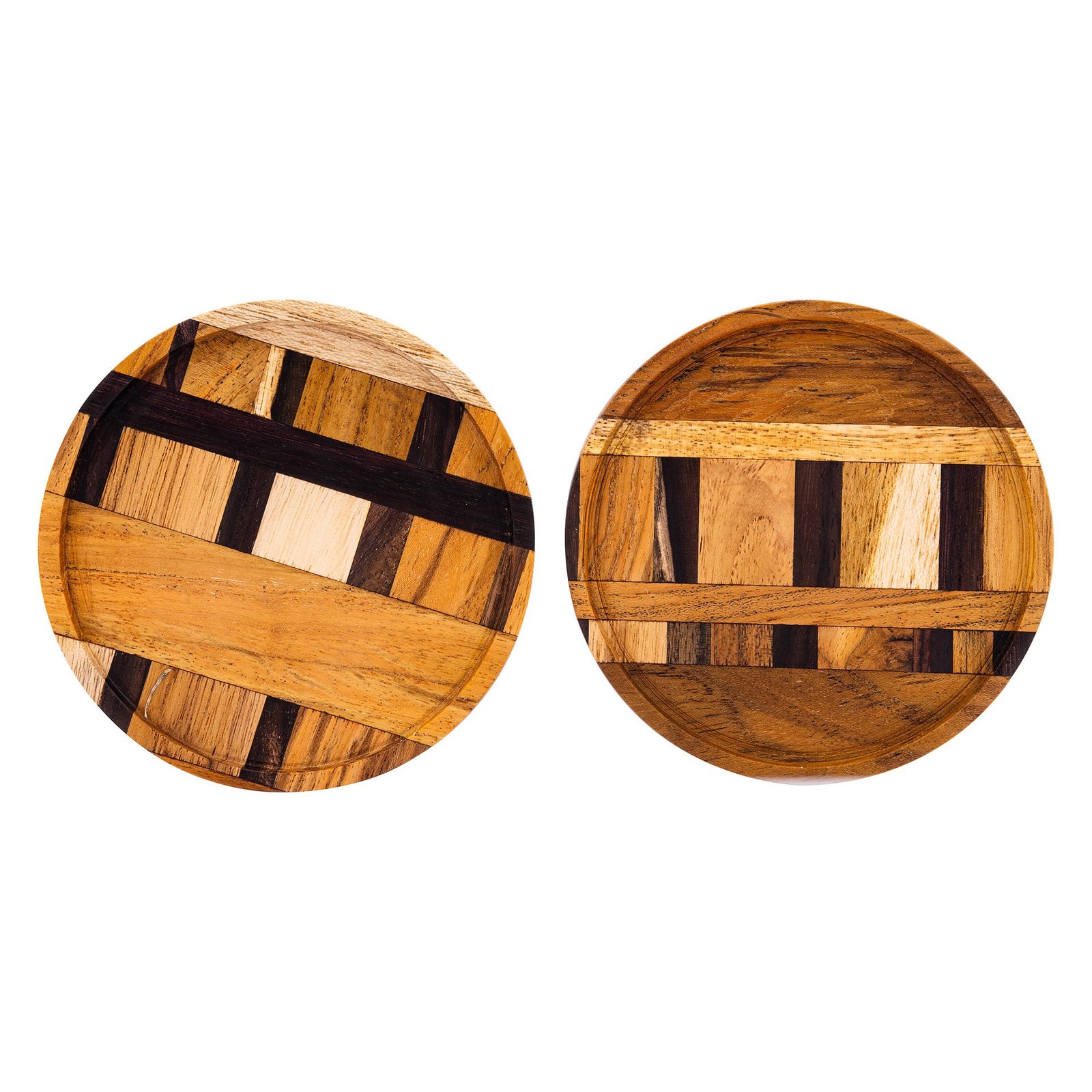 Unique Handmade End Grain Wooden Coasters (Set of 2 or 4)