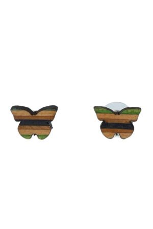Butterfly Recycled Skateboard Stud Earrings