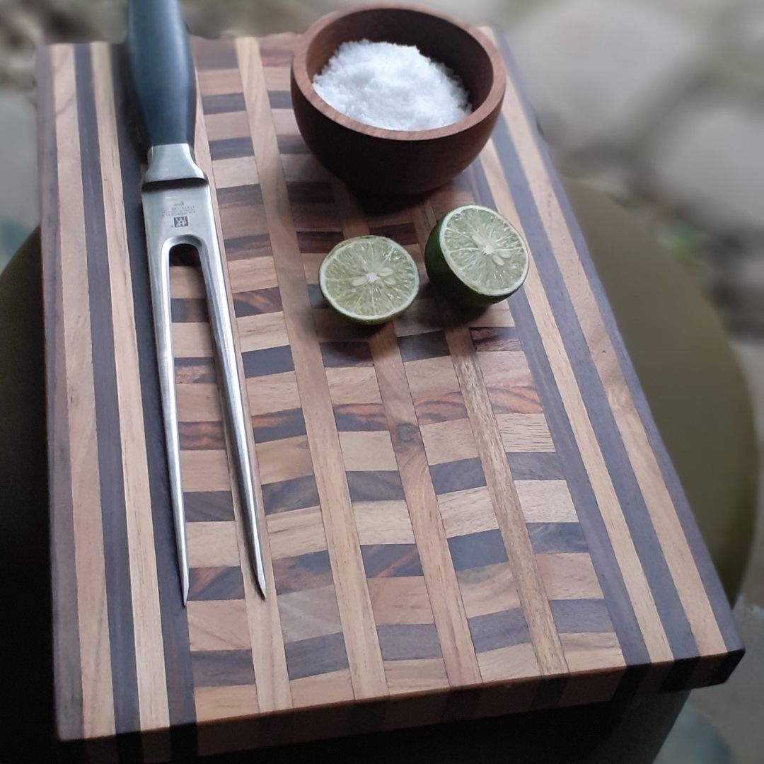 Upcycled End Grain Chopping Board - Pattern C (2 Sizes Available) - Image 4