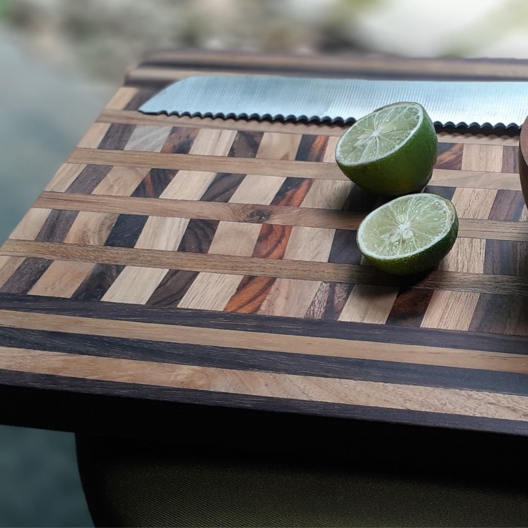 Upcycled End Grain Chopping Board - Pattern C (2 Sizes Available) - Image 5