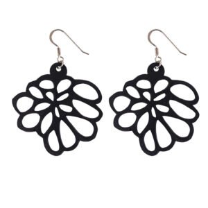 Violet Flower Eco-Friendly Upcycled Earrings by Paguro Upcycle