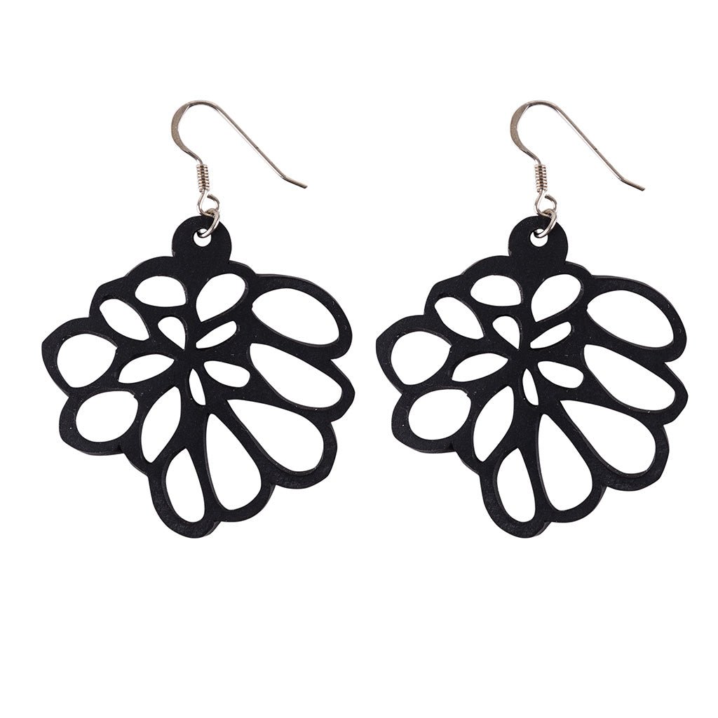 Violet Flower Eco-Friendly Upcycled Earrings