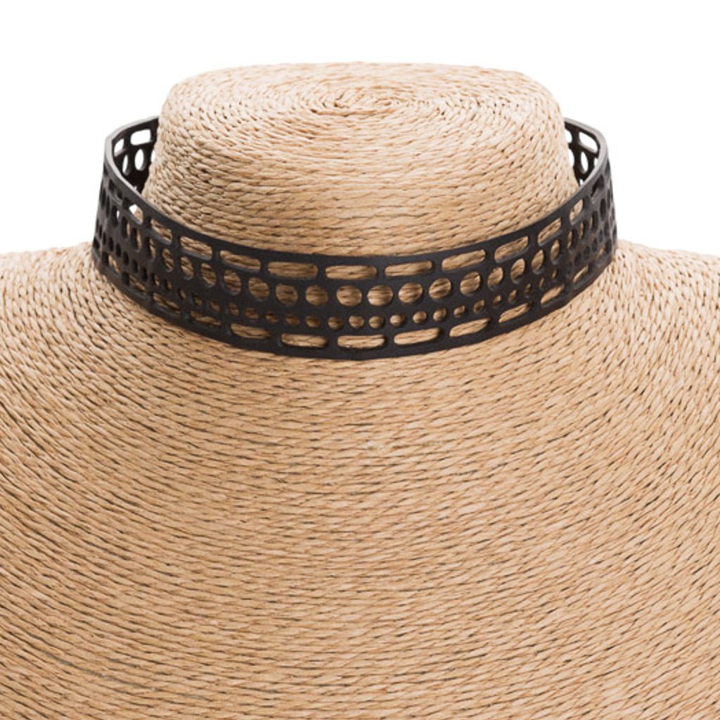 Vita Handmade Black Rubber Choker