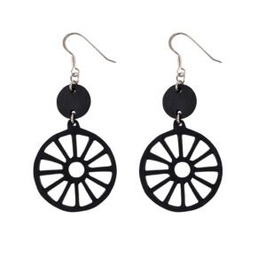 Water Wheel Upcycled Rubber Earrings by Paguro Upcycle