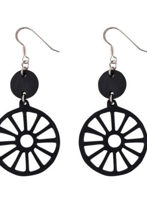 Water Wheel Upcycled Rubber Earrings by Paguro Upcycle