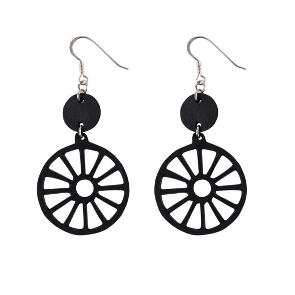 Water Wheel Upcycled Rubber Earrings by Paguro Upcycle