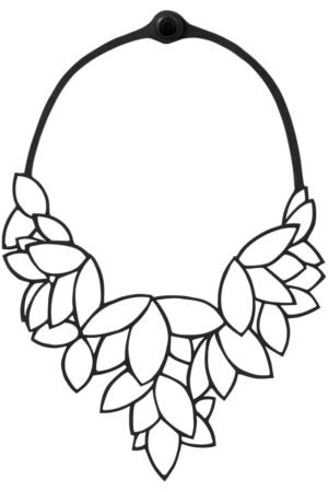Waterlily Recycled Rubber Statement Necklace