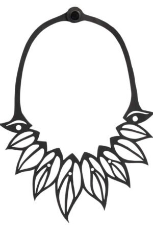 Zoe Recycled Rubber Leaf Necklace