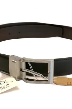 Cinturón Reversible de cuero, para hombre, AV R1 Bicolor Negro/Marrón. SET de 10 cinturones en diferentes tallas.