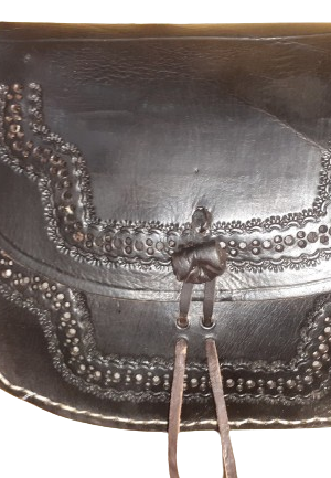 Bolso redondo mujer borde