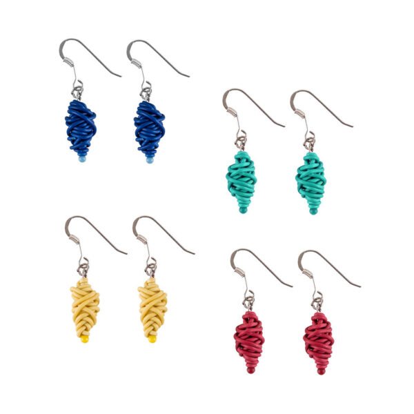 Isla Recycled Electrical Wire Earrings (4 Colours Available) by Paguro Upcycle