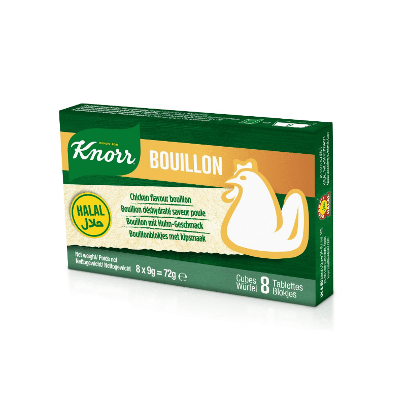 KNORR HALAL CHICKEN BOUILLON CUBES 24X72G
