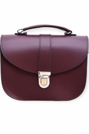 Olympia Handmade Leather Bag - Marsala Red