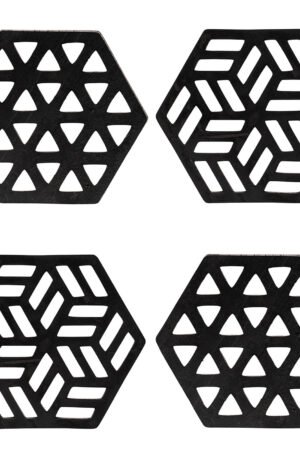 Zeta Handcrafted Recycled Rubber Coaster - Set of 2 or 4